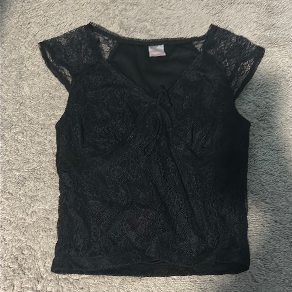 No Boundaries Black Lace Blouse